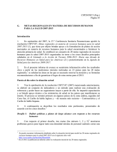 CSP28/INF/3 (Esp.) Página 45 G. METAS REGIONALES EN