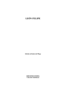 Benito del Pliego, León Felipe, ed. S.L. Eneida.