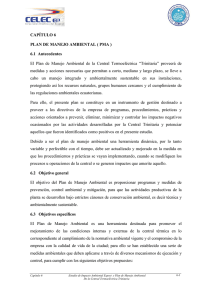 CAPÍTULO 6 PLAN DE MANEJO AMBIENTAL ( PMA ) 6.1