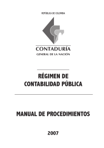 régimen de contabilidad pública manual de procedimientos