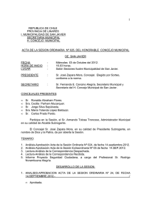 acta sesion ordinaria n° 025, concejo municipal, de fecha 03