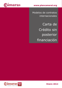 Modelo de Carta de Credito sin posterior financiacion