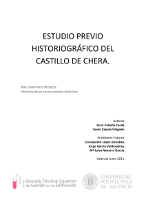 estudio previo historiográfico del castillo de chera.