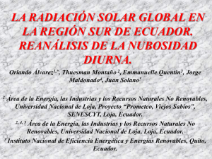 la radiación solar global en la región sur de ecuador