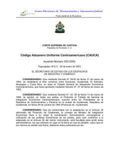 Código Aduanero Uniforme Centroamericano