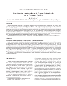 Distribución y autoecología de Prunus lusitanica L. en la Península