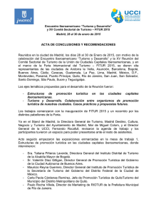 Acta final XV Comité Turismo UCCI