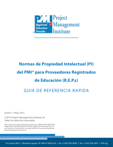 Normas de Propiedad Intelectual (PI) del PMI® para Proveedores