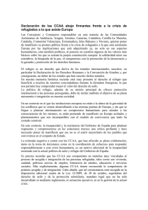 Declaración CCAA refugiados 7mz16 - Gobierno