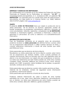 Aviso de Privacidad - Universidad Marista de Querétaro