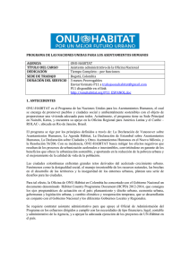 TOR Asistente Administrativo ONU Habitat Colombia