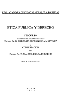 etica publica y derecho - Real Academia de Ciencias Morales y