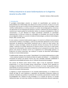 Política industrial en el sector biofarmacéutico en la Argentina