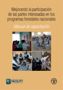 Manual de capacitación - Food and Agriculture Organization of the