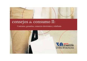 Consejos de consumo II: contratos, garantías, comercio electrónico