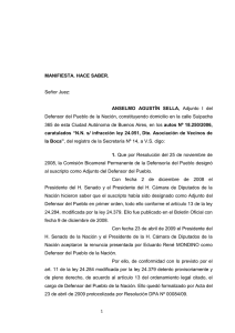 15/11/2013 - Defensor del Pueblo de la Nación