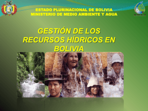 gestión de los recursos hídricos en bolivia