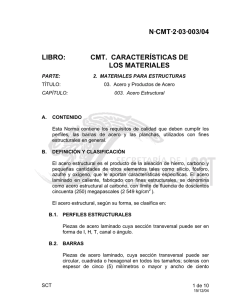 N·CMT·2·03·003/04 LIBRO: CMT. CARACTERÍSTICAS DE LOS