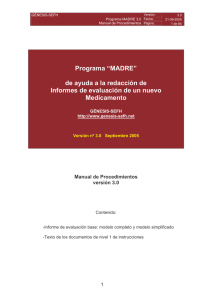 Manual de Procedimientos del programa MADRE en PDF