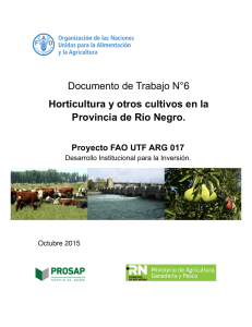 Horticultura y otros cultivos en la Provincia de Rio Negro