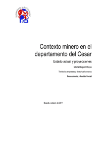 Contexto minero en el departamento del Cesar