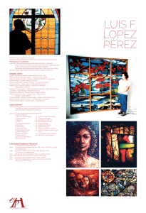 LUIS F. LÓPEZ PÉREZ - Escuela de Artes Plásticas y Diseño de