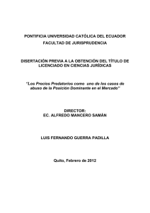 pontificia universidad católica del ecuador facultad de