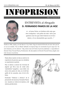 ENTREVISTA al Abogado D. FERNANDO PAMOS DE