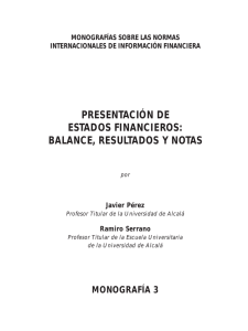 3. Presentación de Estados Financieros