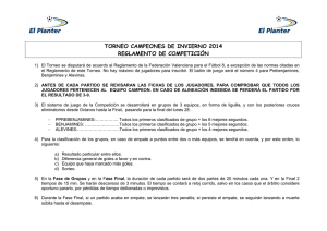 TORNEO CAMPEONES DE INVIERNO 2014- normativa