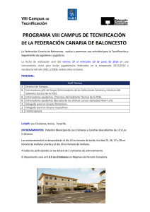 programa viii campus tecnificación fcb - arona 2016