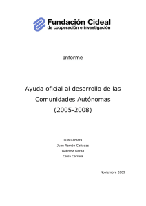 Ayuda oficial al desarrollo de las Comunidades Autónomas (2005
