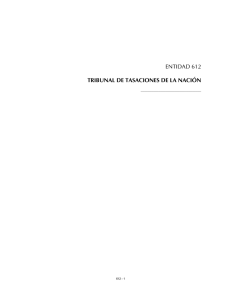 ENTIDAD 612 TRIBUNAL DE TASACIONES DE LA NACIÓN