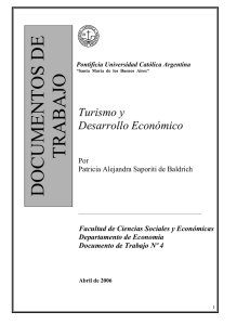 "Turismo y desarrollo económico" por Patricia Saporiti