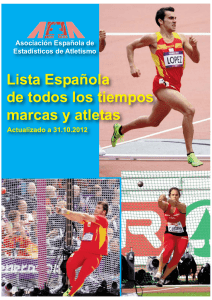 Ránking España grande - Real Federación Española de Atletismo