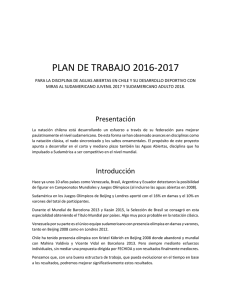 plan de trabajo 2016-2017 - Federación Chile de Deportes Acuáticos