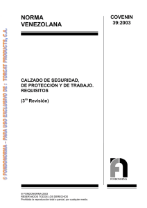 norma venezolana calzado de seguridad, de