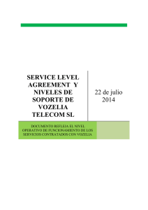 service level agreement y niveles de soporte de vozelia telecom sl