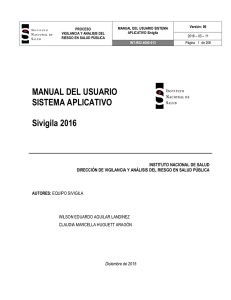 Manual Sivigila 2016 - Instituto Nacional de Salud