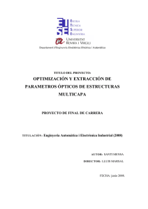 optimización y extracción de parametros ópticos de