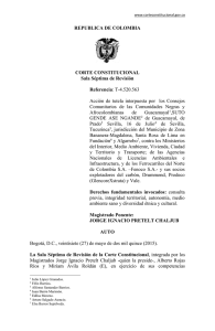 REPUBLICA DE COLOMBIA CORTE CONSTITUCIONAL Sala