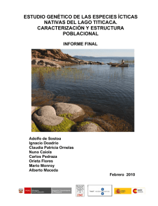 estudio genético de las especies ícticas nativas del lago titicaca