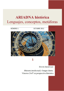 ARIADNA histórica Lenguajes, conceptos, metáforas