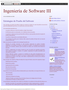 Ingeniería de Software III: Estrategias de Prueba del Software