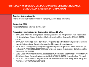 perfil del profesorado del doctorado en derechos humanos