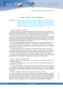 Bases y convocatoria - Ayuntamiento de Santander