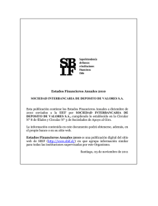 SBIF.cl - Sociedad Interbancaria de Depósito de Valores S.A.