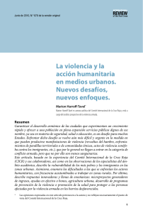 La violencia y la acción humanitaria en medios urbanos. Nuevos