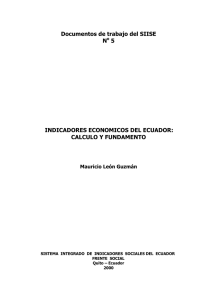 Indicadores económicos del Ecuador: Cálculo y fundamento