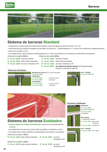 Sistema de barreras Standard Sistema de barreras
